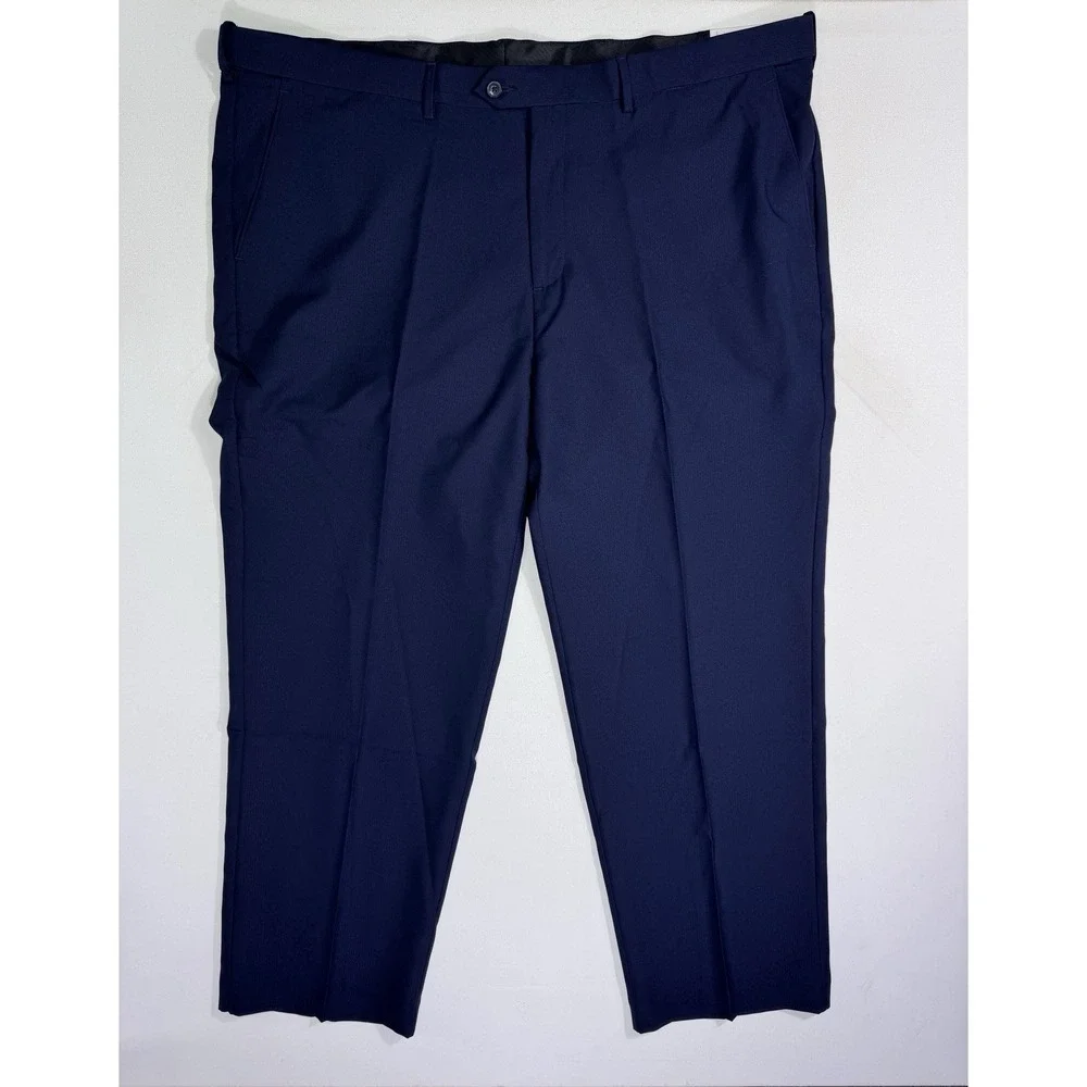 Croft & Barrow Easy Care Dress Pant Men 48x30 (48x29.5) NWT Admiral Navy Classic